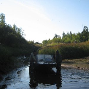 На обратном пути вода сильно упала..Тащились долго волоком