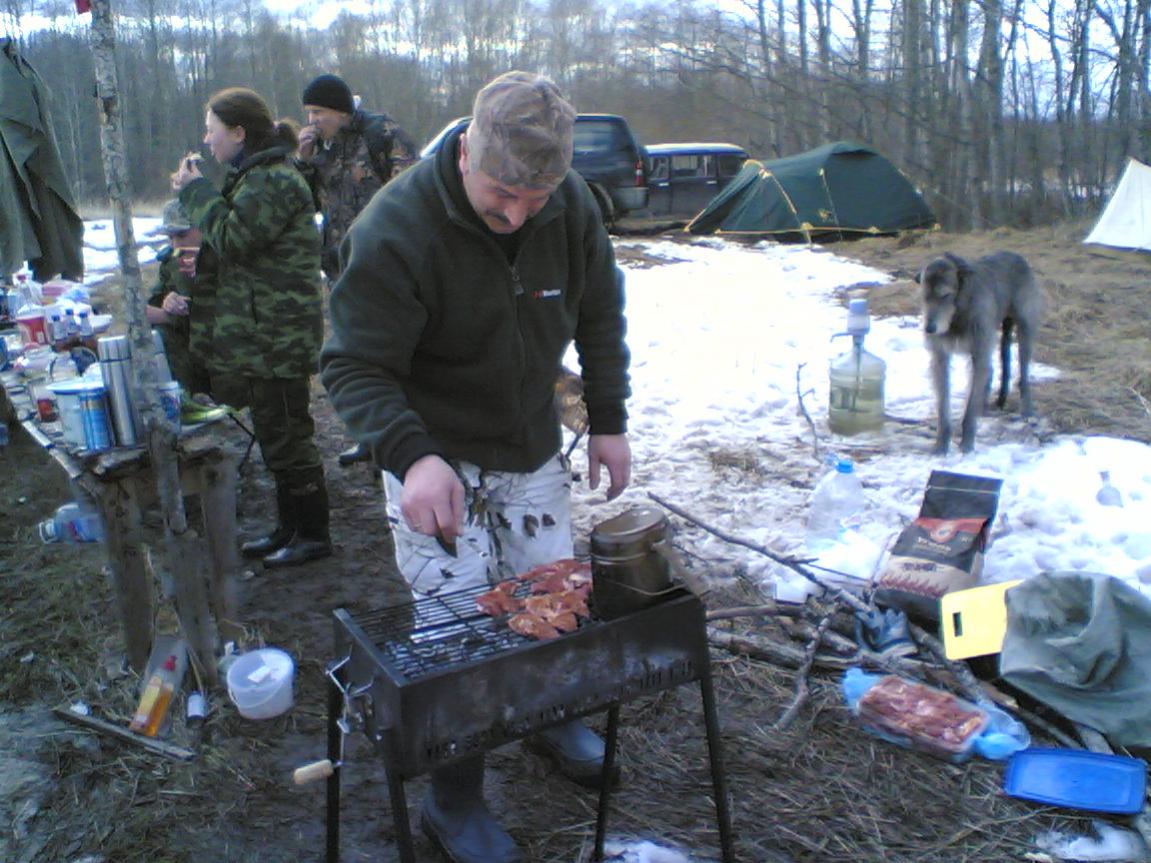 Готовка мяса.