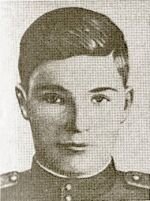 Родился 6 января 1923 г. в г. Ижевске Удмуртской АССР. В июне 1941 г. призван в Советскую Армию ГВК г. Омск и направлен на фронт минером-разведчиком в сержантском звании. В первых боях с немецко-фашистскими захватчиками командовал отделением минеров, затем был назначен помощником командира взвода.Командир отделения 10-го гвардейского отдельного батальона минеров (Калининский фронт). Гвардии старший сержант Горячев в составе разведывательно-диверсионной группы 8-12.05.1943 г. выполнял боевое задание в тылу врага у д. Княжино (Руднянский район Смоленской области). Погиб в 20 лет.Указом Президиума Верховного Совета СССР звание Героя Советского Союза присвоено 04 июня 1944 г. посмертно. Награжден орденами Ленина, Отечественной войны I степени, медалью «За отвагу».Похоронен в братской могиле в с. Микулино Руднянского района. Навечно зачислен в списки воинской части. Улица в Омске носит его имя, на здании школы № 6, где он учился, открыта мемориальная доска.  Родился 6 января 1923 г. в г. Ижевске Удмуртской АССР. В июне 1941 г. призван в Советскую Армию ГВК г. Омск и направлен на фронт минером-разведчиком в сержантском звании. В первых боях с немецко-фашистскими захватчиками командовал отделением минеров, затем был назначен помощником командира взвода.Командир отделения 10-го гвардейского отдельного батальона минеров (Калининский фронт). Гвардии старший сержант Горячев в составе разведывательно-диверсионной группы 8-12.05.1943 г. выполнял боевое задание в тылу врага у д. Княжино (Руднянский район Смоленской области). Погиб в 20 лет.Указом Президиума Верховного Совета СССР звание Героя Советского Союза присвоено 04 июня 1944 г. посмертно. Награжден орденами Ленина, Отечественной войны I степени, медалью «За отвагу».Похоронен в братской могиле в с. Микулино Руднянского района. Навечно зачислен в списки воинской части. Улица в Омске носит его имя, на здании школы № 6, где он учился, открыта мемориальная доска.