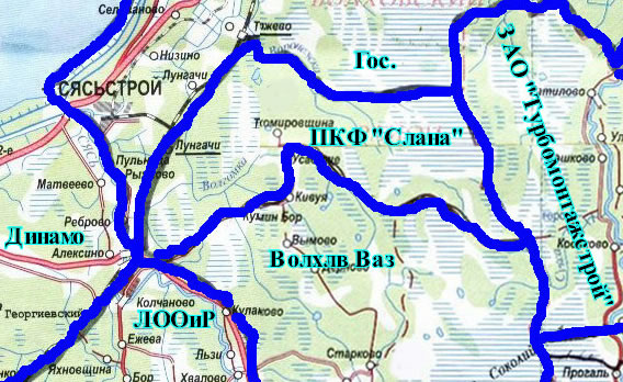 Карта питерского района